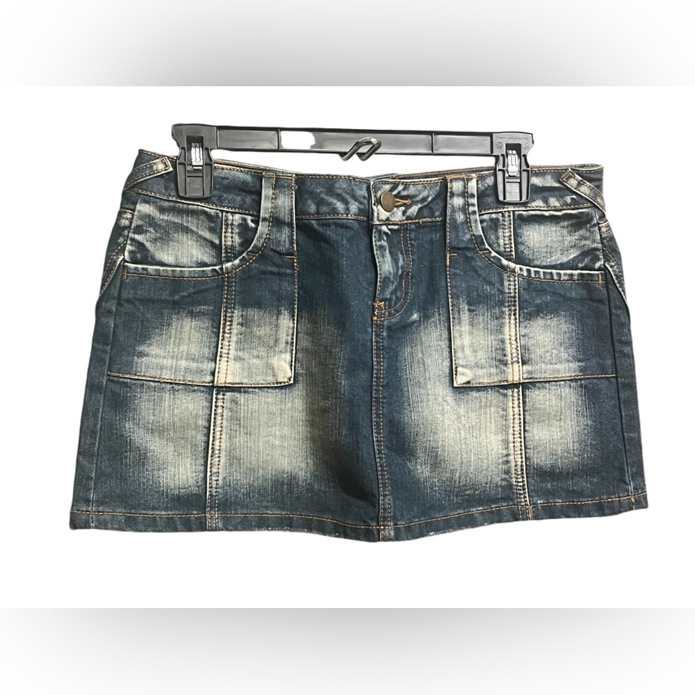 Denim Wash Skirt - Picture 1 of 8